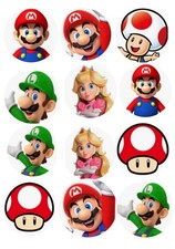Edible cupcake toppers Super Mario