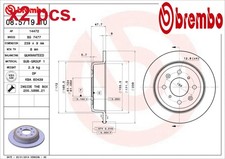 X2 PCS REAR BRAKE DISC SET LEFT & RIGHT 08.5719.10 BREMBO I
