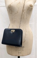 Vintage navy leather bag
