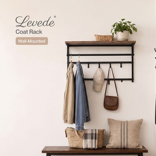 Levede coat rack - levede, mounted