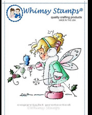 Whimsy Stamps  - Girl - Winter Fairy  - Wee Stamps