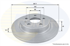 Coated Brake Disc Rear Axle To Fit Chevrolet Aveo 11->, Cruze 09->, Trax 12->, O