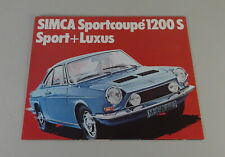 Brochure Simca Sport Coupe