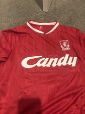 Liverpool Fc 1990 Retro Candy Football Shirt Size XL Very good Condition