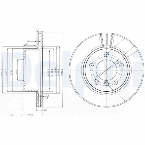 Brake disc delphi - brake,