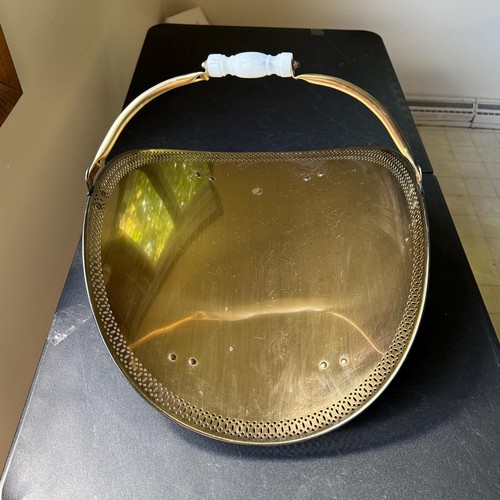Vintage brass clawfoot log - brass,