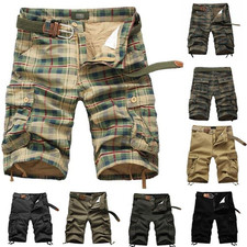 Mens Cargo Combat Chino Shorts