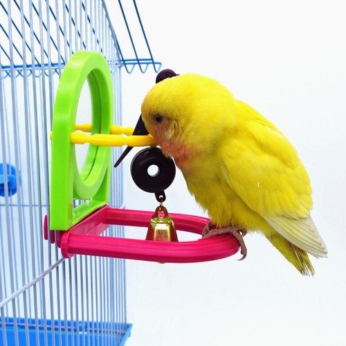 Hanging bird cage mirror - bird, with
