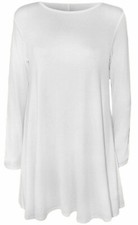 WOMEN LADIES LONG SLEEVE SWING DRESS FLARED A LINE SKATER DRESS TOP SIZE 8-26