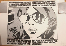 PURE EVIL :YOU ONLY HAVE ONE LIFE :SIGNED LIMITED EDITION:PRINT: