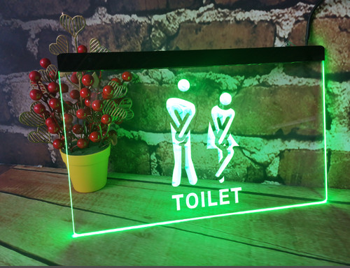 Funny toilet entrance led neon - led,