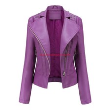 Women's lapel Faux Leather