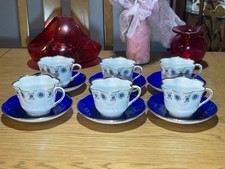 H&M royal sutherland fine bone china tea cups and saucer set for six