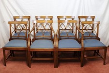 Beautiful Set Of Eight Yew Wood Dining Chairs Handcrafted  By Mines Of Dawnley