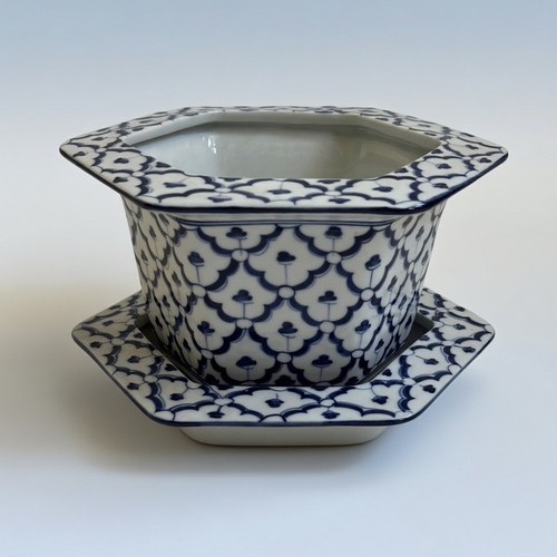 Vintage ceramic blue white - ceramic,