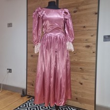  Vintage 1980s Dusty Pink Princess Bridesmaid Evening Ballgown Dress Fits 10