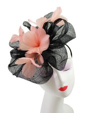 Large Flower Feather Hair Hat