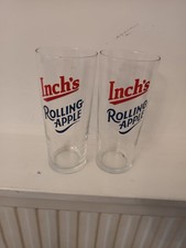 Pair Of Inch's Rolling Apple Pint Glasses
