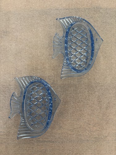 Pair vintage blue - vintage, pressed