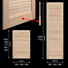 White Pine || Wave Louvre Door