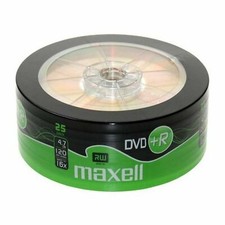 25 Maxell DVD+R RECORDABLE 16x