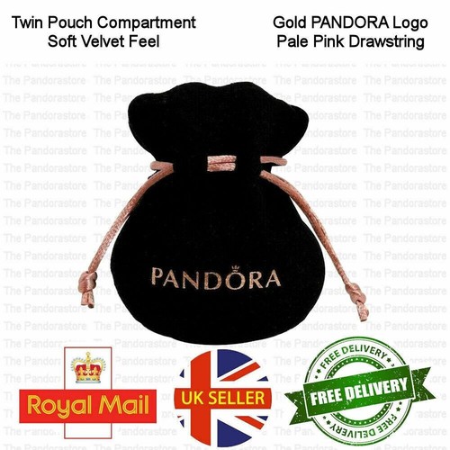 Pandora black pouch velvet - black,