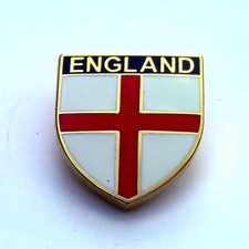 ENGLAND SHIELD LAPEL BADGE - England Flag. Pin, Patriotic, Cross of St George