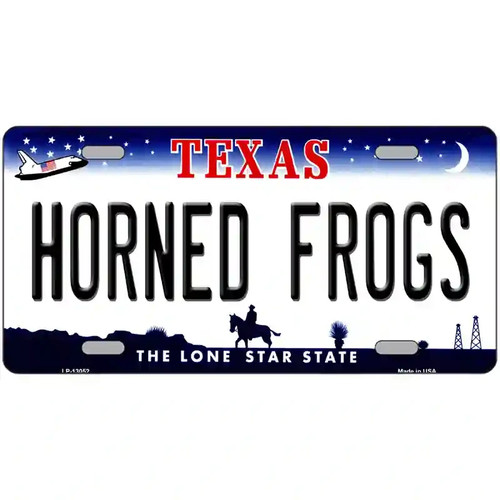 Horned frogs metal novelty - horned,