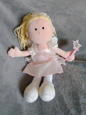 Chad Valley Winged Fairy, Angel Soft toy, Rag Doll With Wand  13"