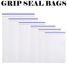 Clear Grip Seal Zip Lock Bags Resealable Poly Plastic All Sizes Mixed Available
