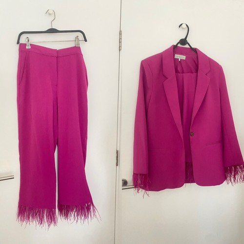 Fuchsia pink smart trouser - fuchsia,