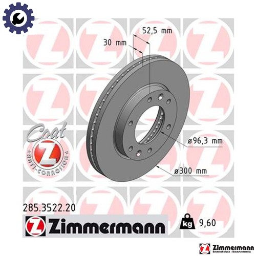 Brake disc 285 3522 for - 2x,