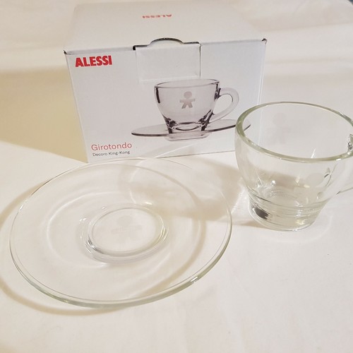 Alessi glass coffee - , saucer