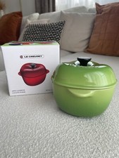 Le Creuset Green Apple Casserole Cocotte Pomme Stoneware Rare Collection UK
