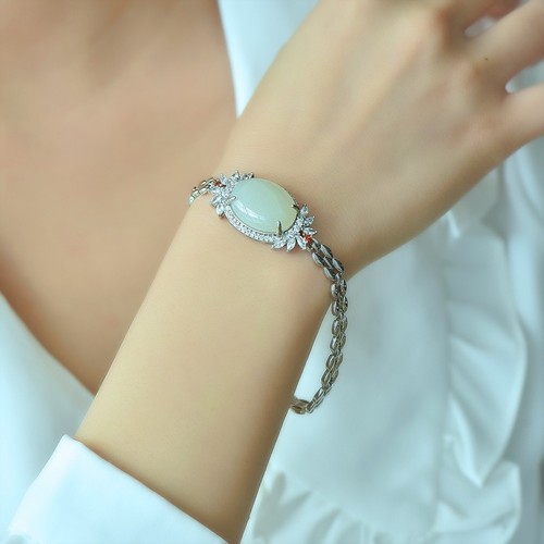 Real natural white jade - real,