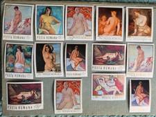 A Set of 14 Romanian Stamps- Nudes 1969 Romana VG Used
