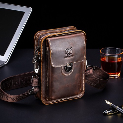 Men genuine leather coffee - genuine,