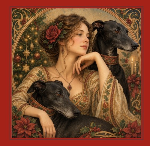 Greyhound and pre raphaelite - and,