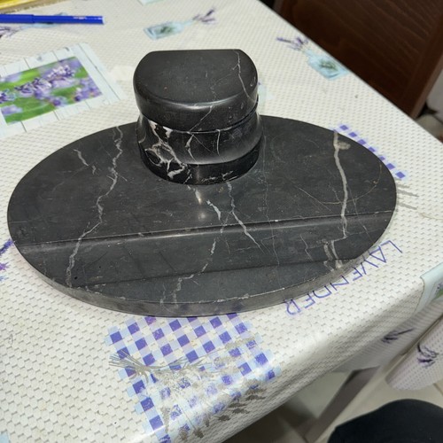 Vtg marble desk ink well - vtg,