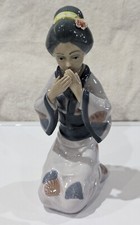 RARE VINTAGE CASADES SPANNISH PORCELAIN FIGURINE - SPEAK NO EVIL JAPANESE GEISHA