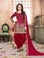Designer Punjabi Patiala Suits With Dupatta Indian Pakistani Salwar Kameez Dress