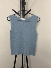 George Blue Ribbed Knit Vest
