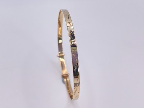 9ct gold hallmarked - hallmarked, adjustable
