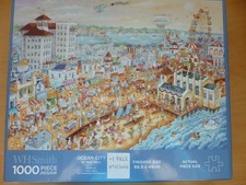 WH SMITH 1000 PIECES OCEAN CITY BILL BELL VERY GOOD COND JIGSAW -1 PIECE MISSING