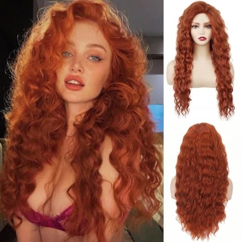 Long ginger orange - ginger, wavy