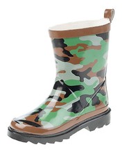 Kids Boys Camouflage Willies Camo Willington Boots 