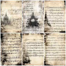 SHEET MUSIC GOTHIC Cardmaking
