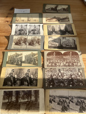 Stereoscope Cards x 12 Mixed