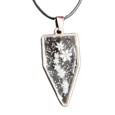 Handmade necklace white - handmade,