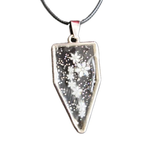 Handmade necklace white - handmade,